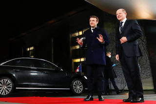 German Chancellor Scholz meets French President Macron in Berlin
