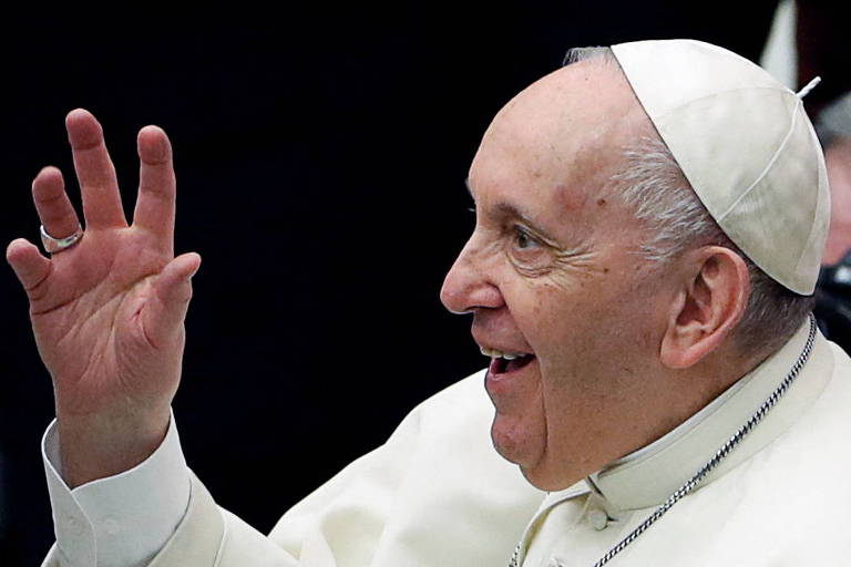 O papa Francisco durante a audiência semanal realizada no Vaticano