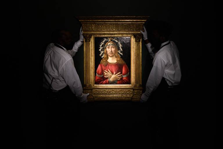 Pintura 'The Man of Sorrows' é exibida na Sotheby's em Nova York