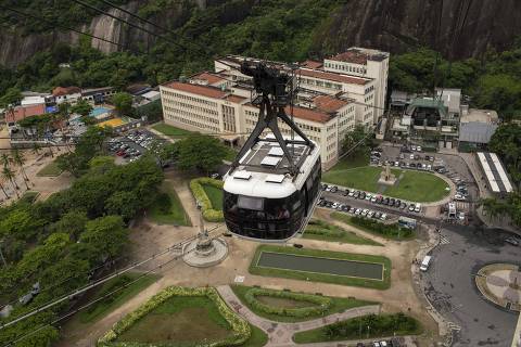 Rio de Janeiro, Rj, BRASIL. 31/01/2022; Vista a partir do Pão de Açúcar, no Rio  ( Foto: Ricardo Borges/Folhapress)