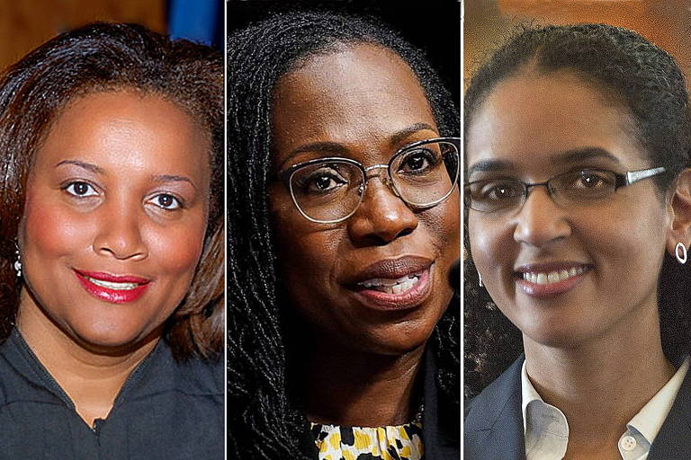 As juízas Julianna Michelle Childs, Ketanji Brown Jackson e Leondra Kruger, as mais cotadas para indicação à Suprema Corte dos EUA
