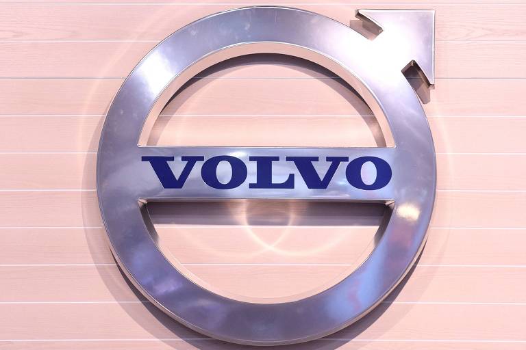 Logotipo da Volvo, fotografado em evento na Alemanha