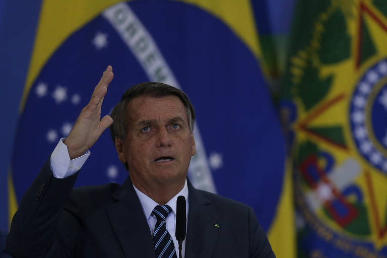 O presidente Jair Bolsonaro (PL), no Palácio do Planalto

