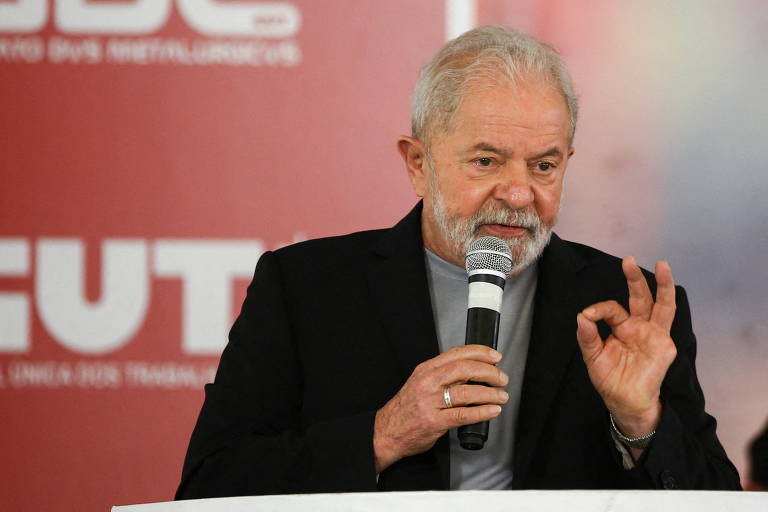 O ex-presidente Lula participa de evento no Sindicato dos Metalúrgicos do ABC 

