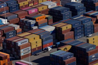 FILE PHOTO: Shipping containers are seen at the container terminal of the port of Oakland
