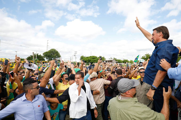 O presidente Jair Bolsonaro em visita a Caicó (RN)

