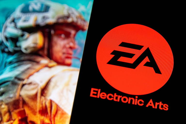 Logo Electronic Arts celular imagem personagem jogo Battlefield