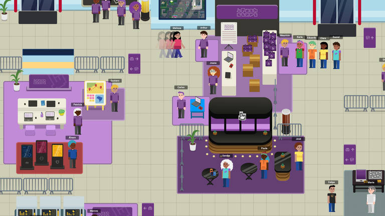 Na desenvolvedora PushStart, jogo usado para processos seletivos foi batizado de PushVerso; os candidatos usam avatares para resolver problemas