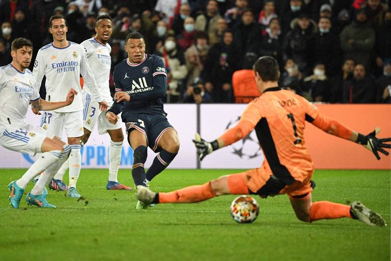 Mbappé marca nos acréscimos e define vitória do PSG sobre o Real Madrid