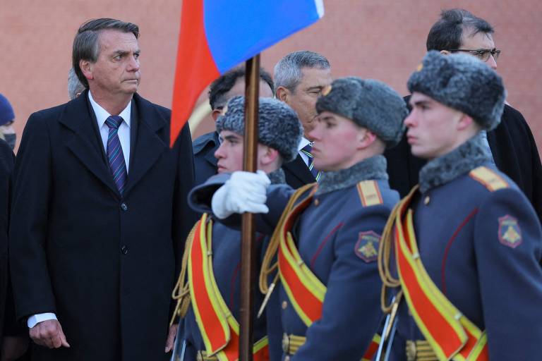 O presidente Jair Bolsonaro, em viagem à Rússia
