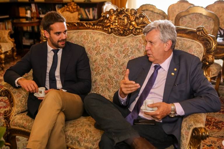 Governador do Rio Grande do Sul, Eduardo Leite, e senador Luiz Carlos Heinze