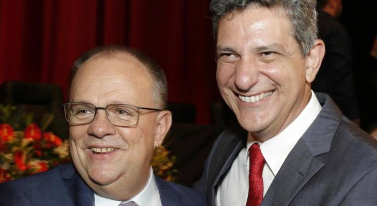 Senador Rogério Carvalho e governador do Sergipe Belivaldo Chagas