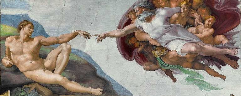'A Criação de Adão', de Michelangelo, atesta que a nudez é sinônimo de fragilidade na arte