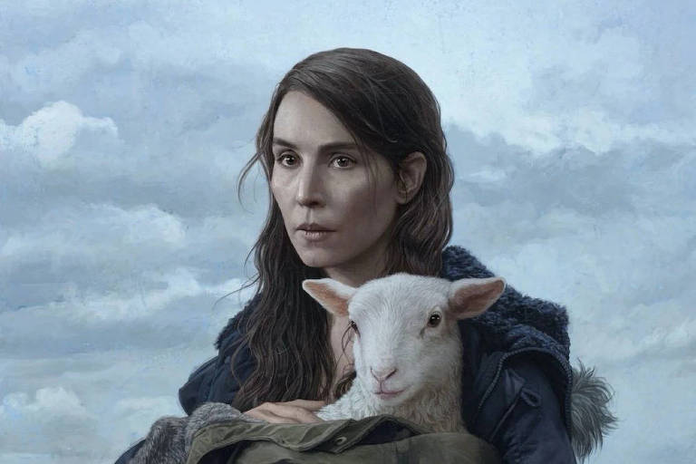 Noomi Rapace em cartaz do filme "Lamb", de Valdimar Jóhannsson