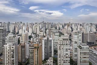 ***Especial Aniversario da Cidade de Sao Paulo. 468 anos. Verticalizacao da cidade. Vista de predios  regiao do Ibirapuera e Paraiso.
