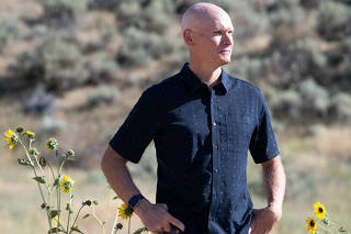 Author Anthony Doerr in Boise, Idaho, on Sept. 3, 2021.  (Alex Hecht/The New York Times)