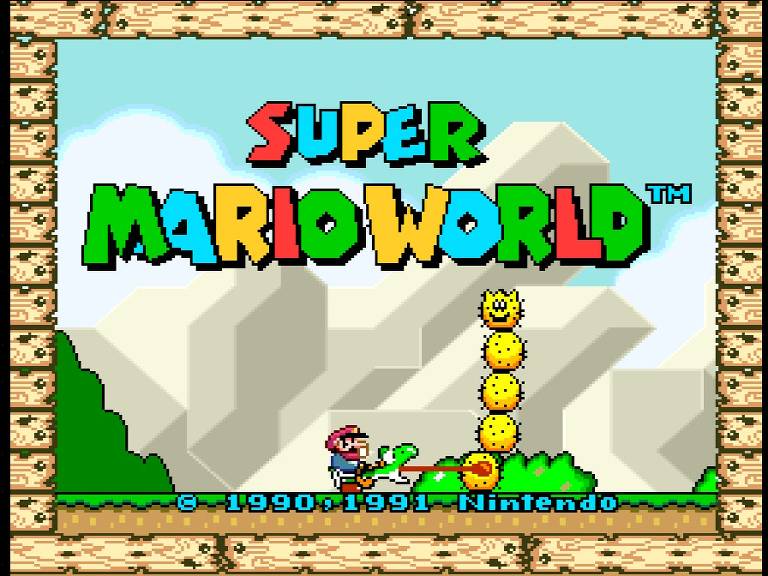Imagem do jogo Super Mario World, de Super Nintendo