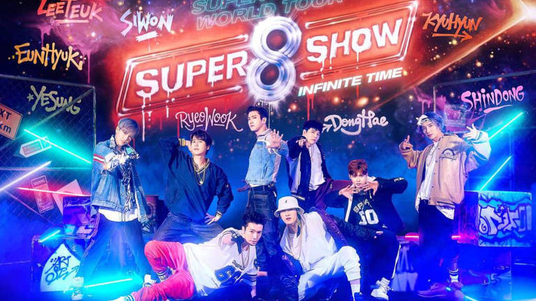 Pôster do show de k-pop 'Super Junior 8: Tempo Infinito'