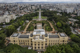 Especial Reforma do Museu do Ipiranga - 200 anos de Independencia: vista da area externa do predio do Museu do Ipiranga