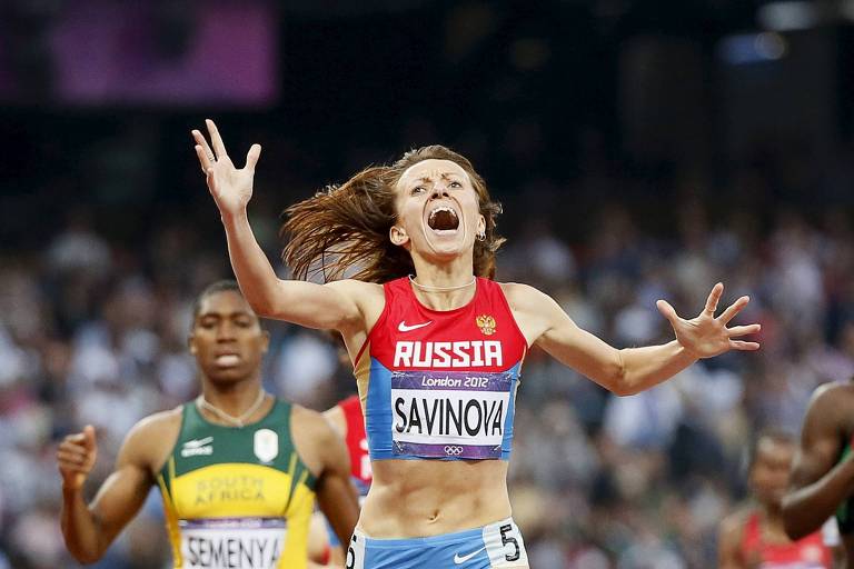 Mariya Savinova, campeã olímpica nos 800 m em Londres-2012, foi uma das atletas envolvidas no esquema de doping russo
