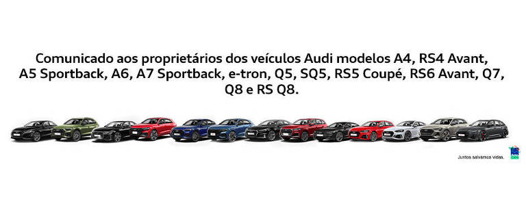 Comunicado de recall aos proprietários dos veículos da Audi do Brasil
