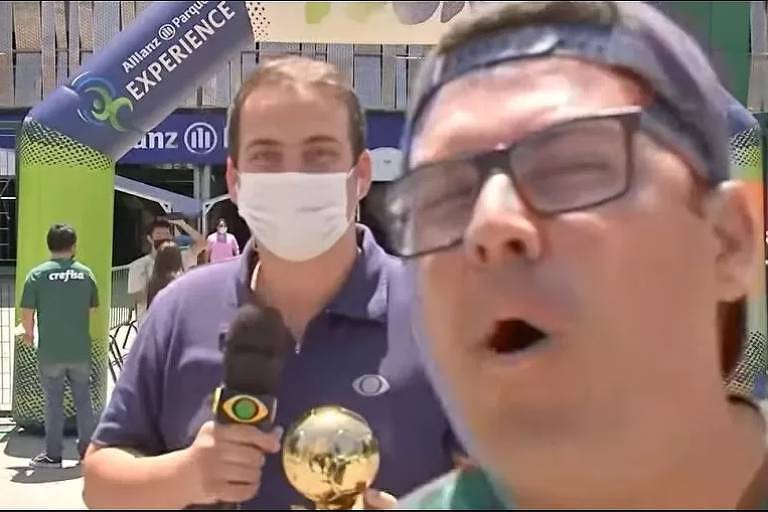 Torcedor do Palmeiras xinga Neto ao vivo