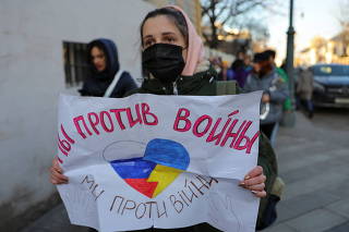 Anti-war protest against Russian invasion of Ukraine