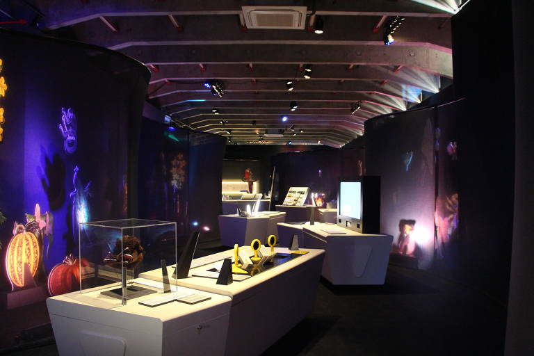 Ambiente da exposição 'Darwin, o Original', que chega ao Sesc Interlagos, na zona sul de São Paulo