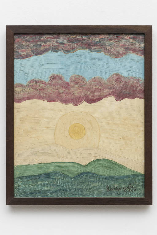 paisagem-pintura de Lorenzato com sua técnica particular