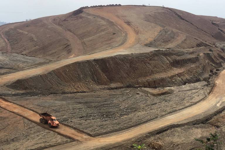 Área de exploração da mina Fénix, em El Estor, na Guatemala