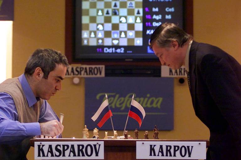 Garry Kasparov quase humilha Anatoly Karpov / Xadrez 