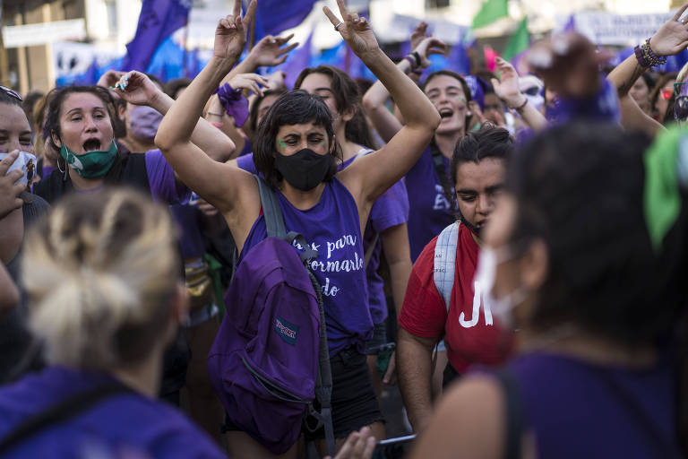 Marcha em comemoração do dia da mulher em Buenos Aires, no ano passado 