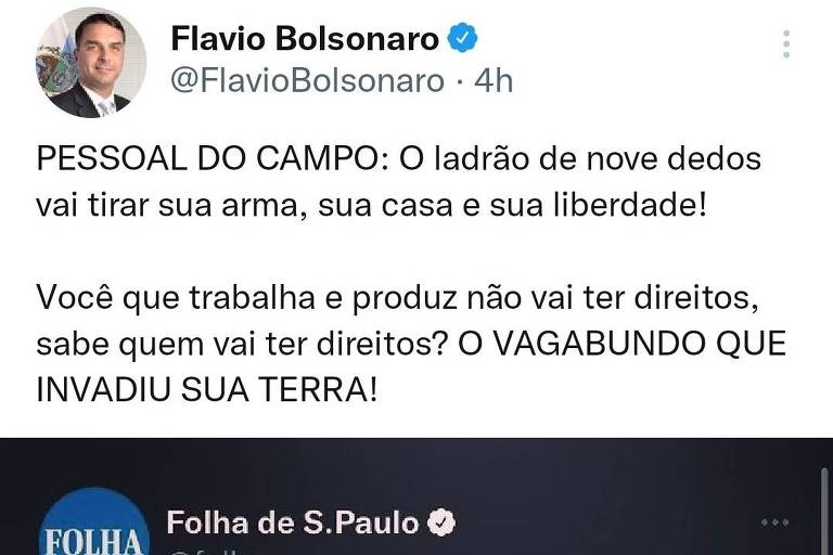 Flávio Bolsonaro confunde MST e MTST ao criticar aceno de Lula aos sem-teto