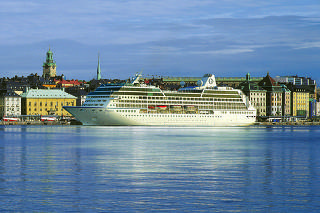 An Oceania Cruises ship in Stockholm. The cruise line is planning on additional overnights in Copenhagen and Stockholm in place of St. Petersburg. (Oceania Cruises via The New York Times)