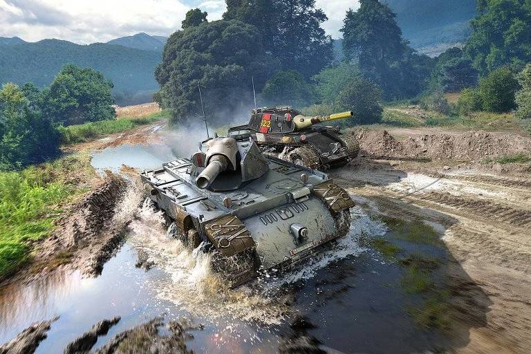 Imagem do videogame World of Tanks, da Wargaming
