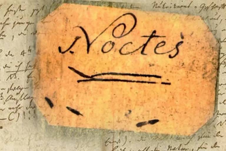 Imagem mostra anotações de Lichtenberg em uma folha de papel