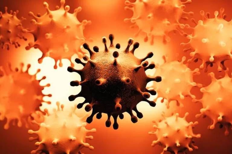 Imagem de vírus semelhante ao coronvírus