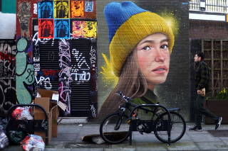 Street art in support of Ukraine in London