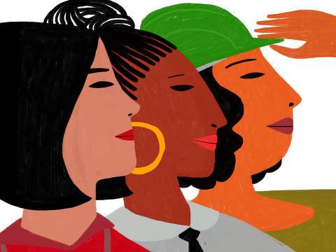 Ilustração para capa do caderno SemináriosFolha - Mulheres no Mercado de Trabalho