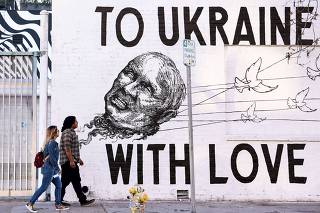 Street Posters Show Support For Ukraine Around Los Angeles