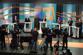 Debate entre candidato à presidência na TV Gazeta em SP.