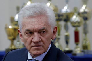 FILE PHOTO: Russian tycoon Gennady Timchenko attends a meeting of Russian President Vladimir Putin with members of the presidential council for physical culture and sports