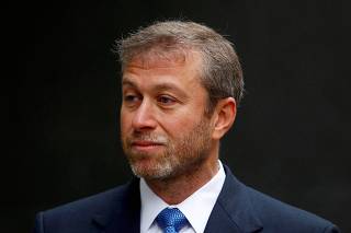 FILE PHOTO: Russian billionaire and owner of Chelsea football club Roman Abramovich arrives at a division of the High Court in central London