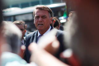 Brazil's President Jair Bolsonaro during an event to promote the production and sustainable use of Biomethane in Brasilia