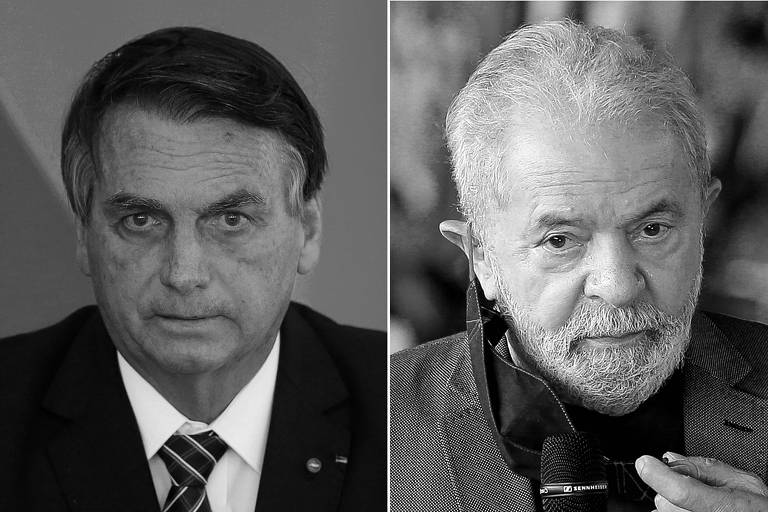 Montagem com Presidente Jair Bolsonaro e o ex Presidente Lula