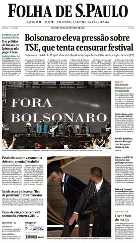 Capa da Edição Nacional da Folha