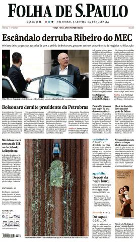 Capa da Edição Nacional da Folha