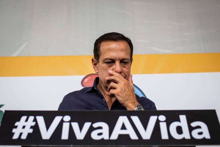 Doria, ainda governador, durante mutirão de vacinação em São Paulo