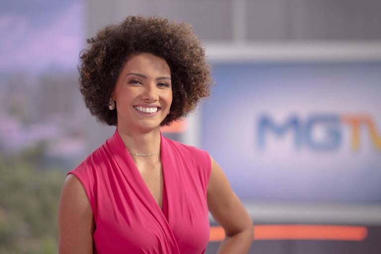 Aline Aguiar, apresentadora do MG1, na Globo