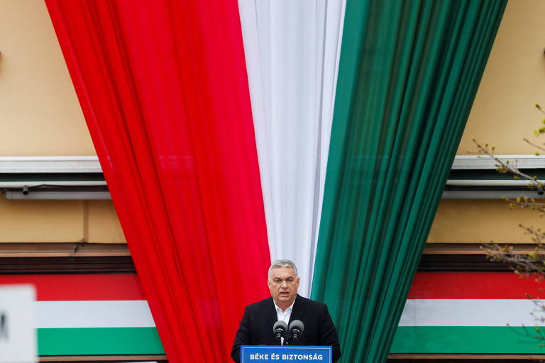 Viktor Orbán durante campanha eleitoral